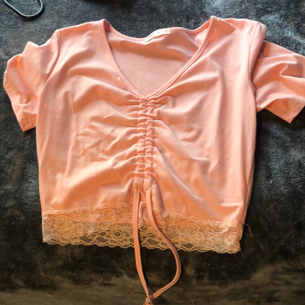 Pink romwe crop top